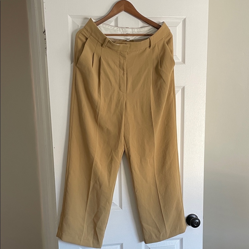 Wilfred Aritzia Camel Trousers